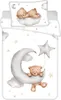Baby Bettwäsche mit Teddy auf Wolke 100x135 cm 100% Produktbild-Vorschau 2