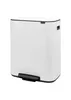 BRABANTIA bidone a pedale Bo 2 bidoni 30+30 L Bianco Anteprima dell’immagine prodotto 4