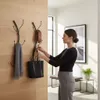 DanDiBo Wandgarderobe Schwarz Metall 2er Set Flora Produktbild-Vorschau 6