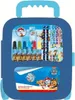 A blue Paw Patrol trolley filled with art supplies, including markers, pencils, and stickers. Produktbild-Vorschau