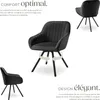 Chaise pivotante avec accoudoirs Snug en velours, Voir les images du produit 3