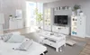 A modern living room setup featuring white furniture. Produktbild-Vorschau