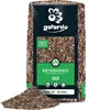 A bag of pine bark mulch with a pile of the product in front of it. Produktbild-Vorschau