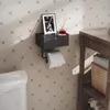 Toilettenpapierhalter Grau zur Wandmontage, Klopapierhalter Produktbild-Vorschau 6