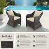 tectake® 2er Set Aluminium Rattansessel wetterfest und Produktbild-Vorschau 3