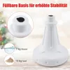 A white, fillable base for a punching bag or similar item, with inset images showing how it can be filled with water or sand. Produktbild-Vorschau