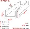 ALUMINIUM U-PROFIL 20x40x20x2 mm 30 cm ALUMINIUM PA38 + Produktbild-Vorschau 2