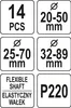 Jeu d'outils de rodage cylindriques, 14 pièces, pour 20-89 Voir les images du produit 6
