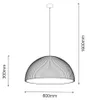 Żyrandol GANDRA platyna 1xE27x20W kompozyt wym:160x60x60cm Podgląd zdjęcia produktu 2