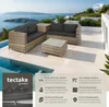 TecTake 404627, Venkovní, Šedá, Hnědá, 4 sedadlo/sedadel Náhled obrázku produktu 3