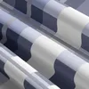 Biber Bettwäsche 135x200 cm Blau Grau Weiß Gestreift mit Produktbild-Vorschau 4