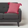 HOMESCAPES Dekokissen Malda rot mit Quasten - Kissen 45 x Produktbild-Vorschau 2
