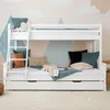 Homestyle4u dětská postel patrová postel 90x200 a 140x200 s Náhled obrázku produktu 6