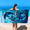 Rychleschnoucí plážová osuška z mikrovlákna s delfíny, 3D, Náhled obrázku produktu 5