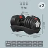 SONGMICS Kurzhanteln 2er set, verstellbar, 12-in-1, 1,5 kg Produktbild-Vorschau 8