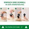 Four-panel image showing the assembly of a kitchen appliance part. Produktbild-Vorschau