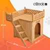 Cadoca Cuccia per gatti con balcone scaletta casetta gatto Anteprima dell’immagine prodotto 2