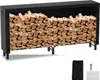 Pevný regál na dřevo pro krb, nosnost 300 kg, rozměry 244 x Náhled obrázku produktu 12