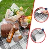 EBRAN TRADE Picknickdecke 200x200 cm Grau-Schwarz, Produktbild-Vorschau 10
