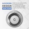 ANW HOME Kuchyňský dřez nerez 49 cm kulatý vestavný dřez 1 Náhled obrázku produktu 10