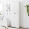 vidaXL Garderobenschrank Weiß 55x25x189 cm Holzwerkstoff Produktbild-Vorschau 1