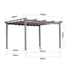 Angel Living Pergola aus Aluminium in anthrazit, Dachrohre Produktbild-Vorschau 5