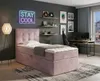 NORDELO Boxspringbett INCANTO 90x200 cm Rosa Komplett-Set Produktbild-Vorschau 1