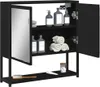 vidaXL Szafka łazienkowa z lustrem czarna 60x16x60 cm Podgląd zdjęcia produktu 3