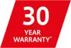 A red rhombus shape with white text indicating a 30-year warranty. Anteprima dell’immagine prodotto