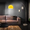 Design Bogenlampe LOUNGE DEAL orange mit weißem Marmorfuß Produktbild-Vorschau 1