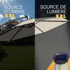 KINGSLEEVE® Parasol déporté inclinable crème Ø 300cm Voir les images du produit 4