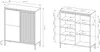 SENSO, meuble haut à 3 portes, façades en MDF rainurées, Voir les images du produit 3
