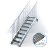 Stahltreppe 8 Stufen bis Höhe 160 cm, Laufbreite : 60 cm Produktbild-Vorschau 2