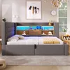 Polsterbett 140x200 cm Doppelbett mit LED-Beleuchtung, Produktbild-Vorschau 9