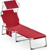 CASARIA® Transat alumimium Pliable Ibiza Rouge Dossier Voir les images du produit 1