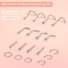 Nasenring Set 18-teilig, 20 Gauge Chirurgenstahl, Produktbild-Vorschau 2