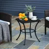 Gartentisch Metall wetterfest Mesh-Design, Beistelltisch Produktbild-Vorschau 1