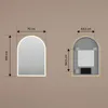 ARTFORMA LED Badspiegel Bogen 70x100 cm gold mit Touch und Produktbild-Vorschau 3