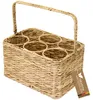 Flaschenträger für 6 Flaschen geflochten aus Wasserhyazinthe 33 x 22 x 18 cm Podgląd zdjęcia produktu