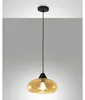Suspension Ela 27 Cm En Métal Et Verre Soufflé Ambré, Voir les images du produit 4
