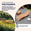 Casaria 2x Chaise longue en bois d'acacia Pliable 160kg Voir les images du produit 5