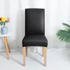 Elastischer Stuhlbezug aus Kunstleder, Schwarz – Schonbezug Produktbild-Vorschau 5