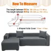 Dicke Sofabezug Ecksofa L Form Jacquard Stretch Sofa Produktbild-Vorschau 4