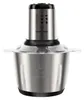 A stainless steel electric food chopper with a transparent lid, shown from a front-facing diagonal angle on a white background. Anteprima dell’immagine prodotto