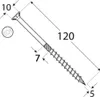 100x skrutky do dreva skrutky do drevotriesky 5x120mm Náhľad obrázku produktu 1