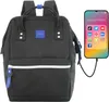 Moderner Rucksack Schwarz mit USB-Anschluss, 19L, für Produktbild-Vorschau 1