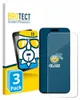 A product shot of a screen protector packaging and a representation of the screen protector on a phone. Produktbild-Vorschau