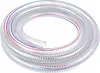 A coiled clear plastic hose with red and blue stripes. Anteprima dell’immagine prodotto