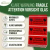 50 Neonorange Hinweisetiketten "Vorsicht Glas Fragile" – Produktbild-Vorschau 3