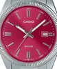 Close-up of a red Casio watch face with silver accents. Anteprima dell’immagine prodotto